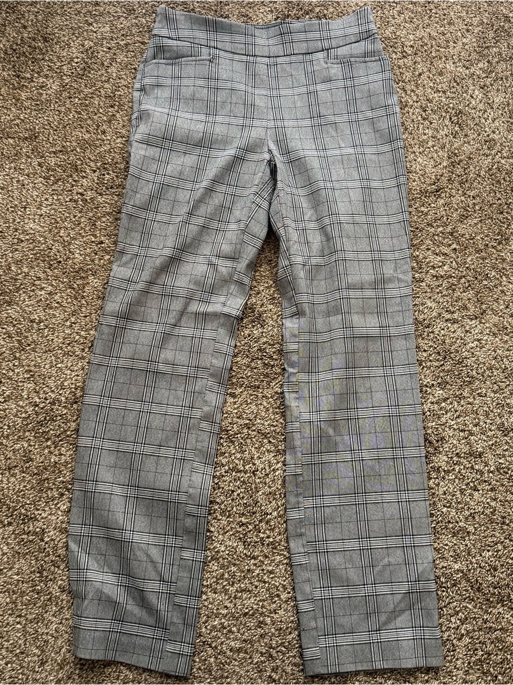 Time and Tru Women’s Gray Plaid Dress Pants - Size Medium
